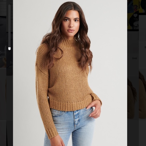 Garage mustard/brown turtleneck sweater - Picture 2 of 5